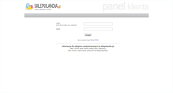 Desktop Screenshot of panel.sklepolandia.pl