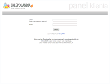Tablet Screenshot of panel.sklepolandia.pl